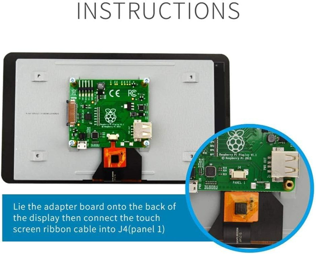 Raspberry Pi 7-Inch touch display screen for Raspberry Pi single board computers SC1227