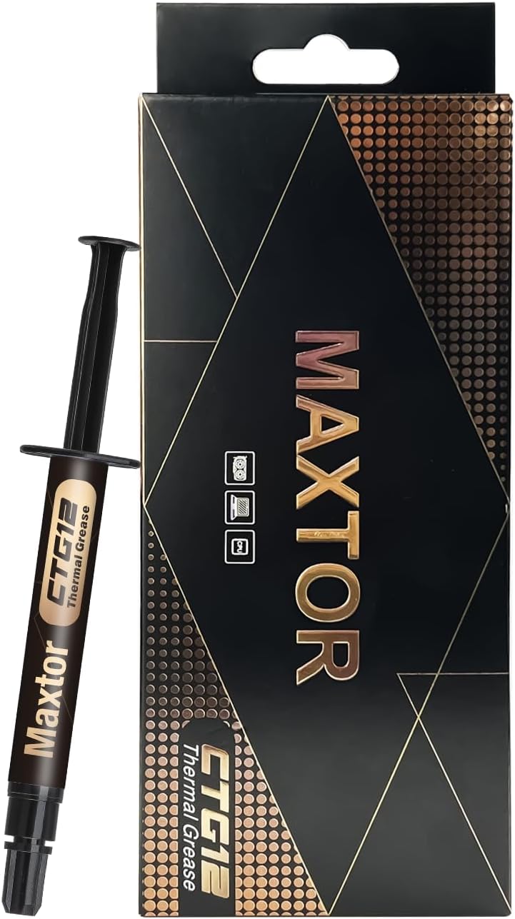 Maxtor High Performance Thermal Paste | Non-Conductive | CPU & GPU Cooling Compound | 2g/4g