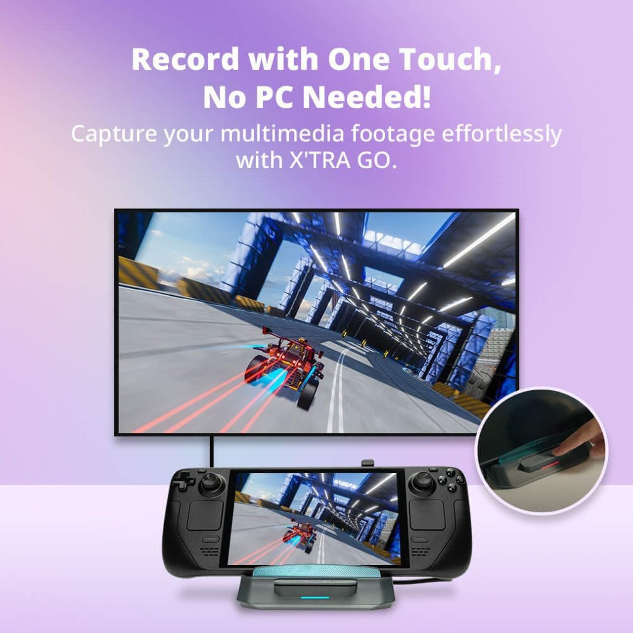 AverMedia X'TRA Go Capture Dock handheld records up to 4K 30 FPS or 1080p 120 FPS, HDMI (Black) GC515 Black