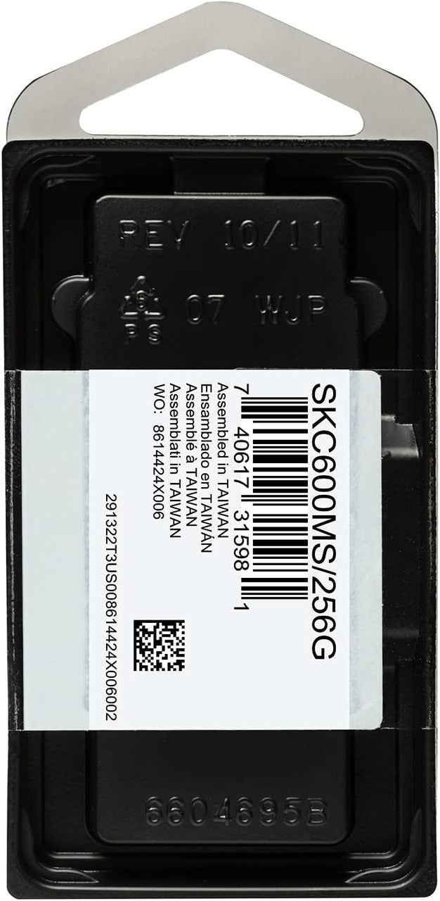 Kingston 256GB KC600 Solid State Drive SSD, mSATA Internal, SATA Desktop PC, Notebook Device Supported SKC600MS/256G
