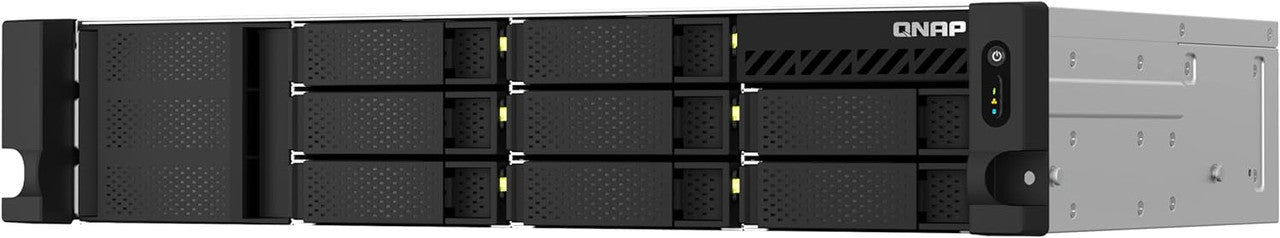 QNAP 2U 8-Bay short-depth rackmount NAS/iSCSI IP-SAN. AMD Ryzen V1500B 4C/8T, 4GB RAM,Redundant PSU TS-873AEU-RP-4G-US