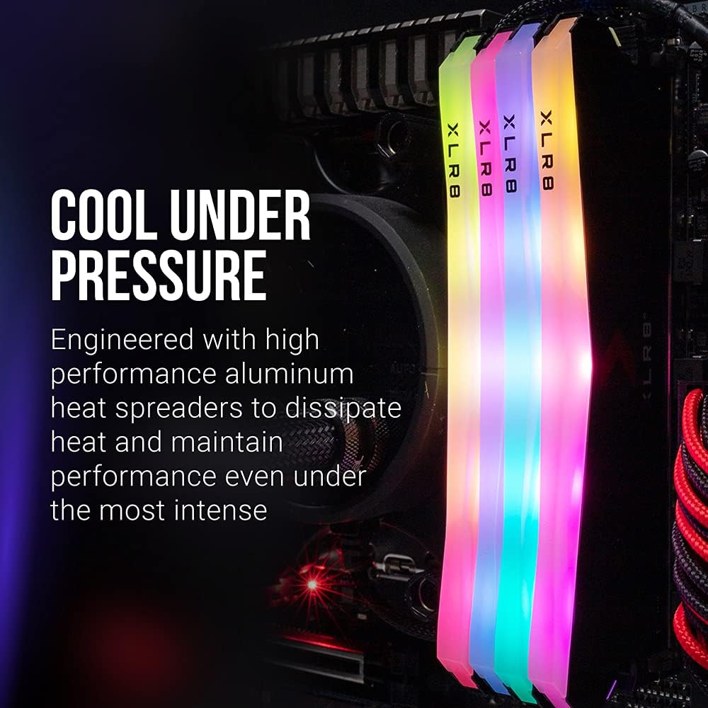 PNY XLR8  RGB Gaming 32GB (2x16GB) DDR4 DRAM 3200MHz (PC4-25600) CL16 1.35V Desktop Memory - MD32GK2D4320016XRGB