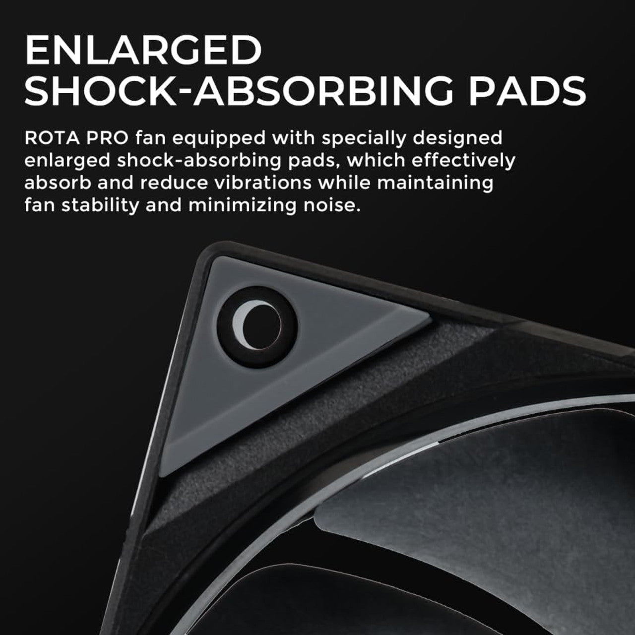 TRYX ROTA Pro 140 mm | 1650 RPM | Minimal Noise High Speed PWM Fan 4-Pin Case Fan (Black) - F-R140P-NN1M-G0K