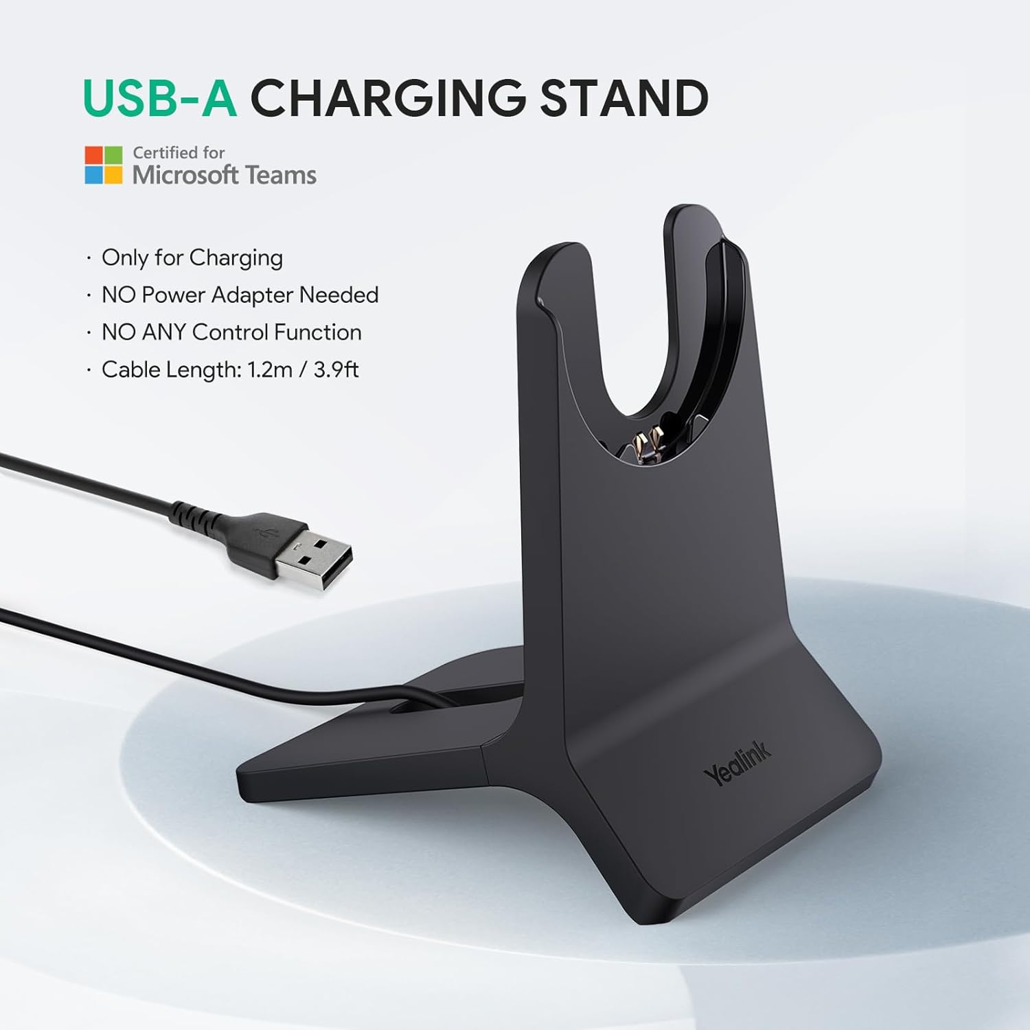 Yealink BHC74 Charging Stand | For BH74 & WH68 Hybrid Headsets | USB Charging Base | 1308146