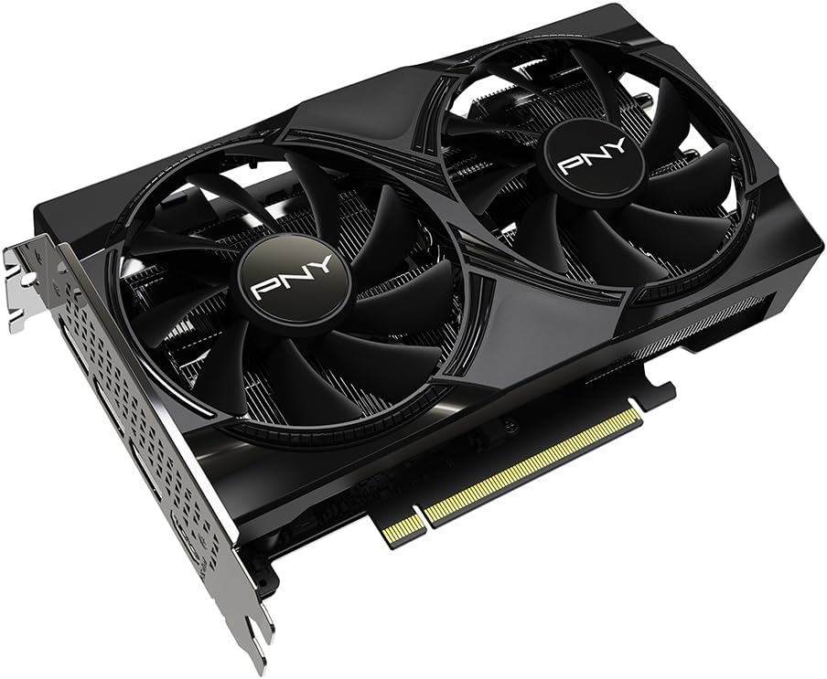 PNY GeForce RTX 5060 Overclocked Dual Fan 8GB GDDR7 Graphics Card | NVIDIA GeForce RTX 5060 | OC Edition | PCI Express 5.0 x8 | Dual Fan Cooling | ATX | VCG50608DFXPB1-O