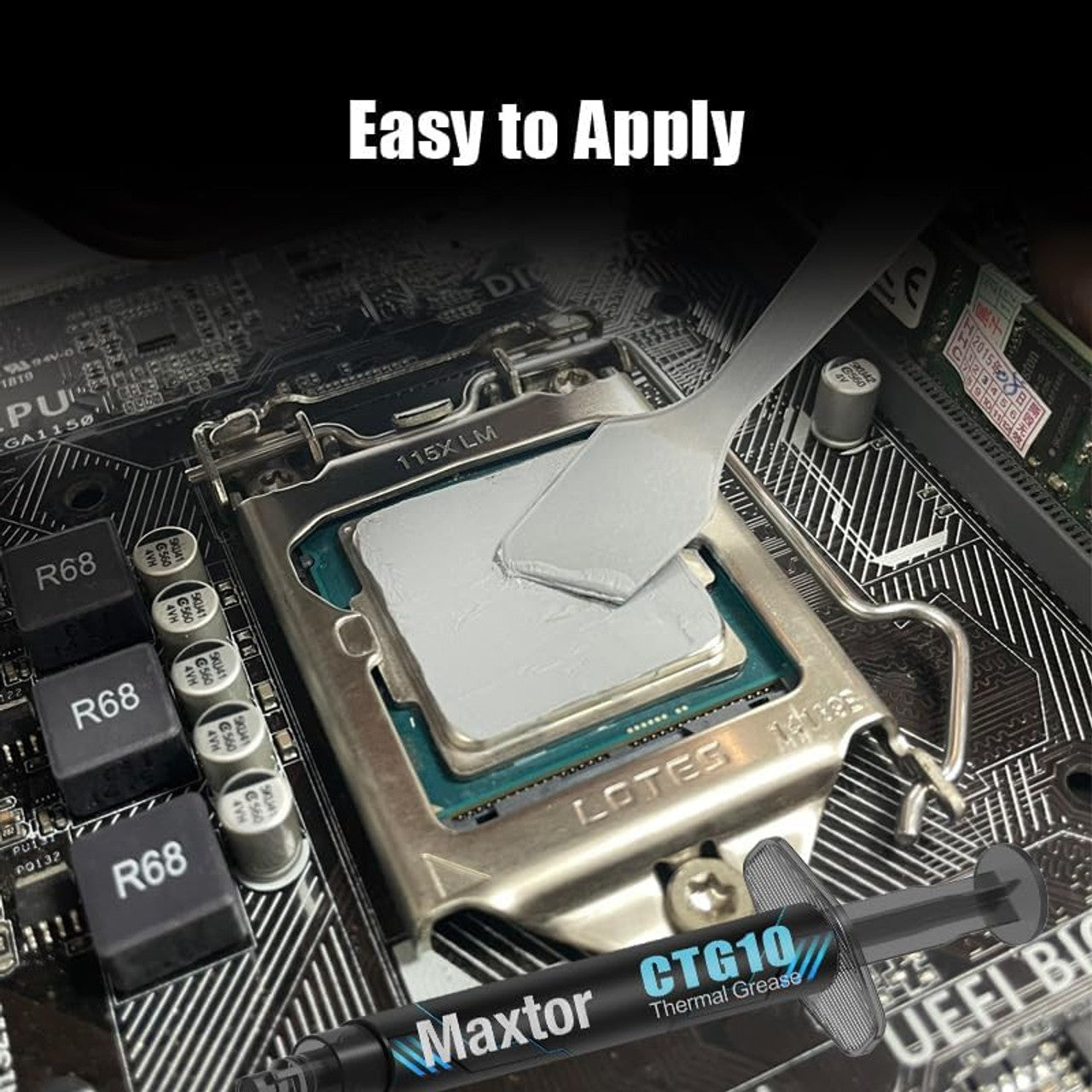 Maxtor Thermal Compound Paste for IC/Processor/CPU/GPU/All Coolers, 14.5W/m.k Carbon Based High Performance CTG10E-4g