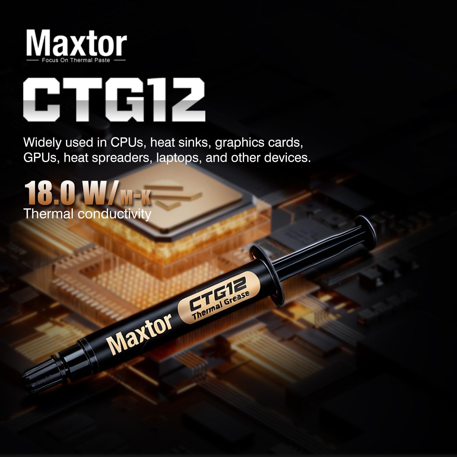 Maxtor High Performance Thermal Paste | Non-Conductive | CPU & GPU Cooling Compound | 2g/4g