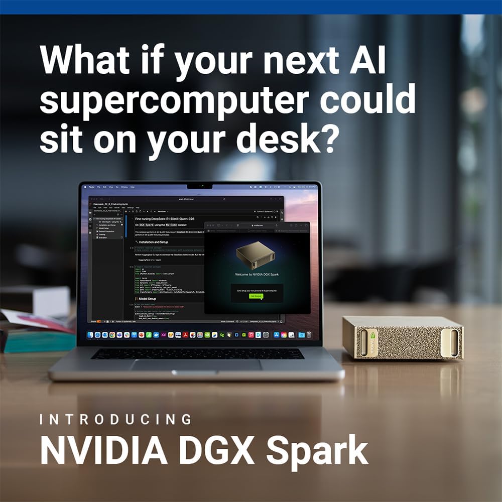 PNY NVIDIA DGX Spark GB10 Grace Blackwell AI System 128GB RAM 4TB SS 10GbE WiFi 7 NVDGXSPARK-PB
