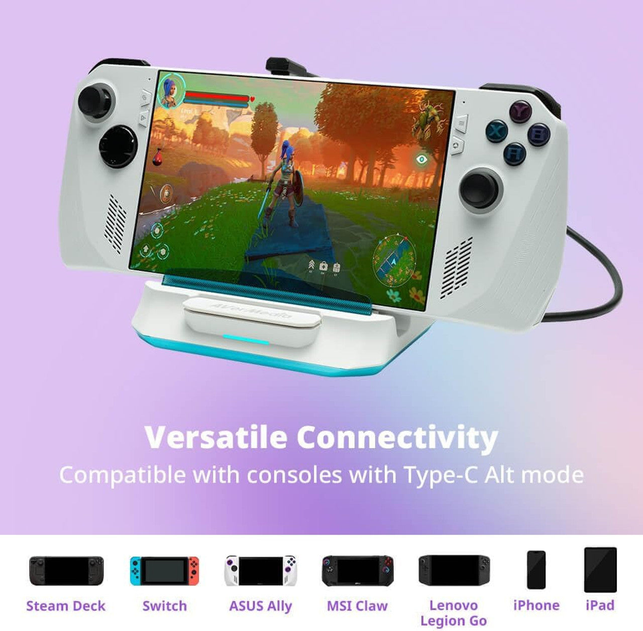 AverMedia X'TRA Go Capture Dock handheld records up to 4K 30 FPS or 1080p 120 FPS, HDMI (White) GC515 White