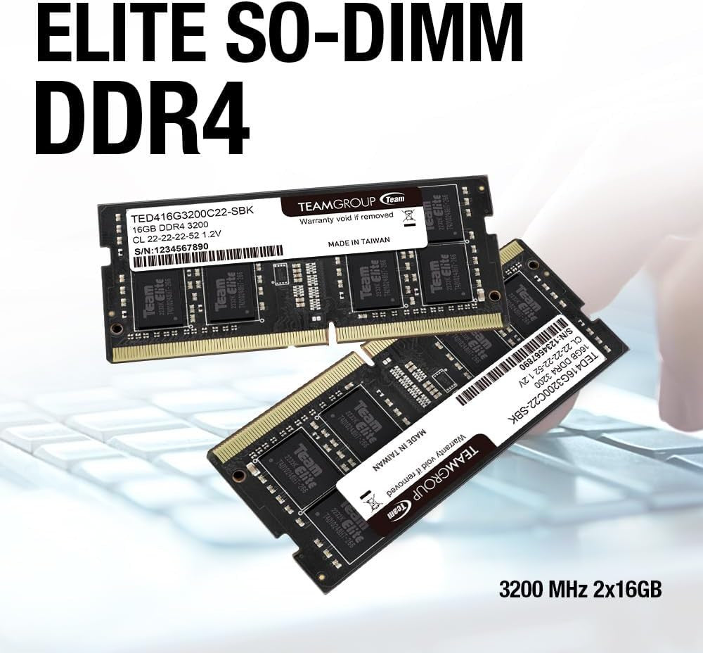 TEAMGROUP Elite DDR4 8GB Single 3200MHz PC4-25600 CL22 SODIMM 260