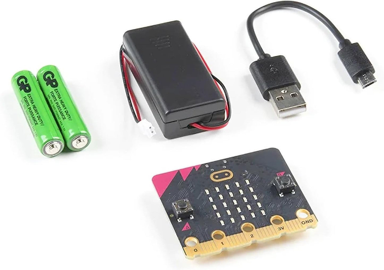 Micro:bit Club BBC micro:bit V2 Club USB cable, Battaery holder x10 kit MEFV22C