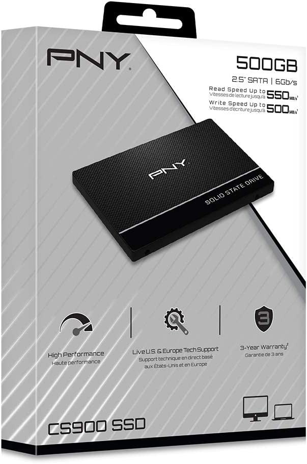 PNY CS900 500GB 3D NAND 2.5" SATA III Internal Solid State Drive (SSD) SSD7CS900-500-RB