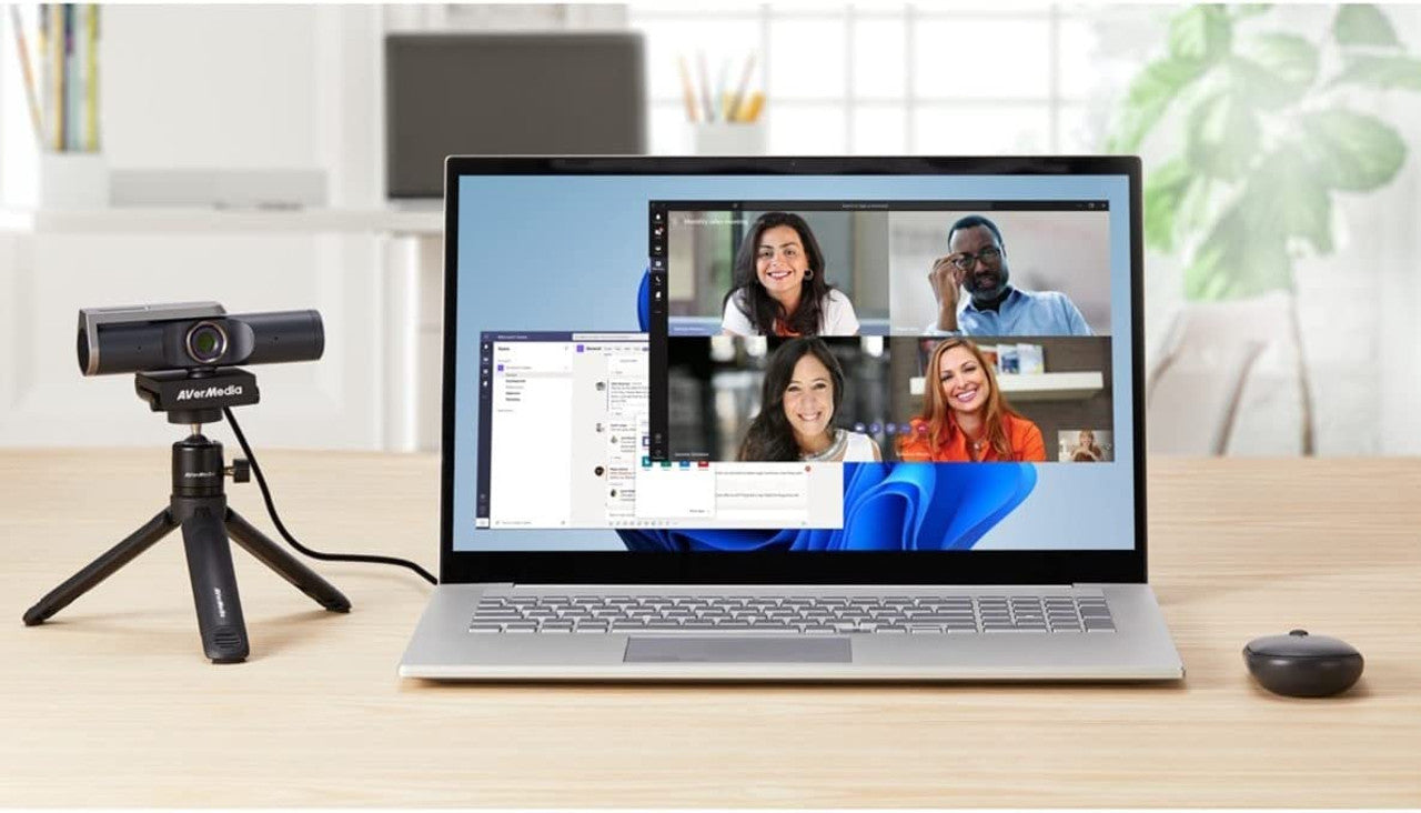 AVerMedia PW515 4K Ultra HD Autofocus Webcam with Microphone, High & Low Light Capabilities, 100 Wide FoV, PC/Mac