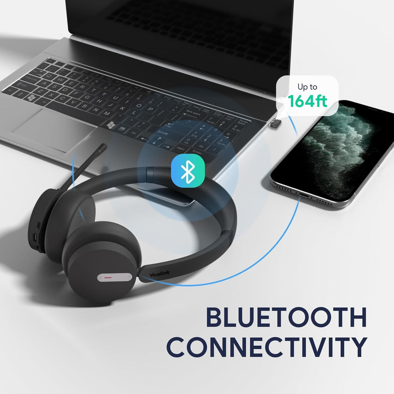 Dual USB-C and USB-A connectivity provide versatile compatibility with PCs, laptops, and mobile devices.