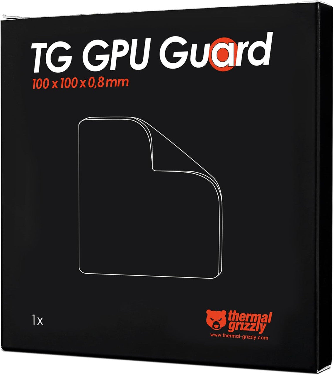 Thermal Grizzly TG GPU Guard Gasket 100x100x0.8 mm Highly Compressible Foam Die Protection TG-GG-100-100-08