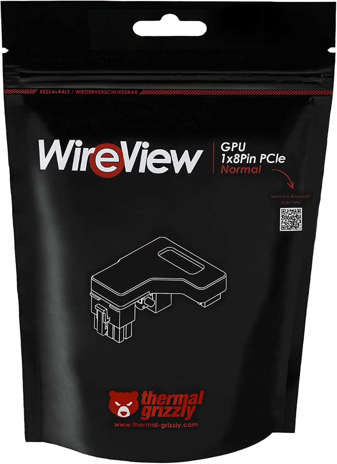 Thermal Grizzly WireView GPU 1x8Pin PCIe | Normal / Reversed