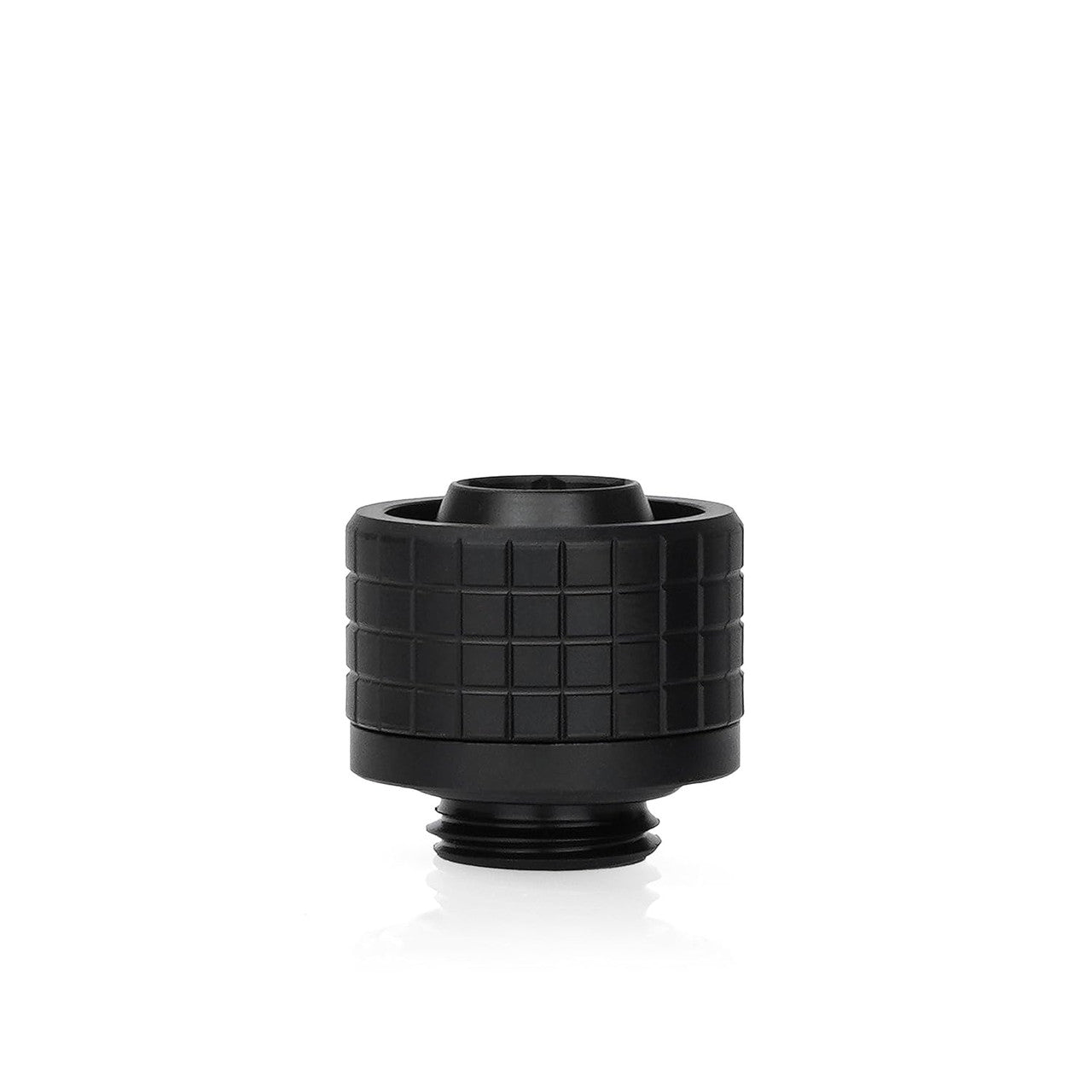 Thermal Grizzly DeltaMate ST16 Soft-Tube Water Cooling Compression Fitting G1/4'' Thread, CNC-Machined Brass Matte-Black, Knurled Compression Ring for 10 mm ID / 16 mm OD Flexible Tubing TG-DM-FIT-0001