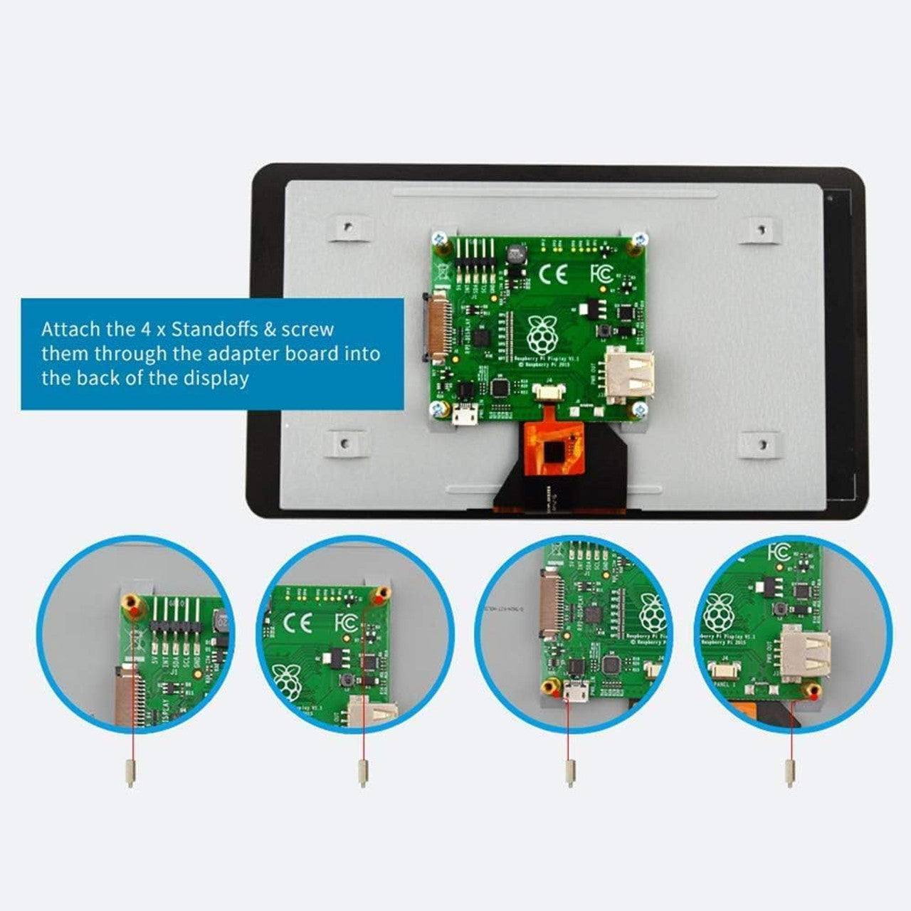 Raspberry Pi 7-Inch touch display screen for Raspberry Pi single board computers SC1227