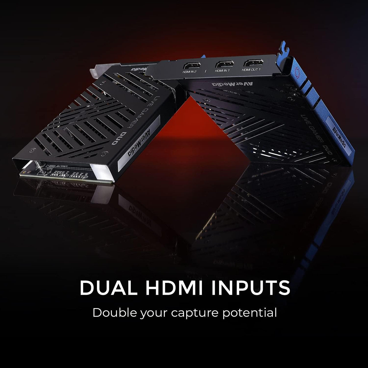AVerMedia Live Gamer Duo Dual HDMI 1080p PCIe Video Capture Card, Stream 4k60 HDR and FHD 240fps Pass-Through GC570D