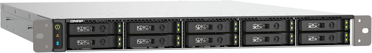 QNAP 10 Bay Dual-Processor 1U rackmount U.2/U.3 NVMe All-Flash NAS for Data Centers TS-h1090FU-7302P-256G-US
