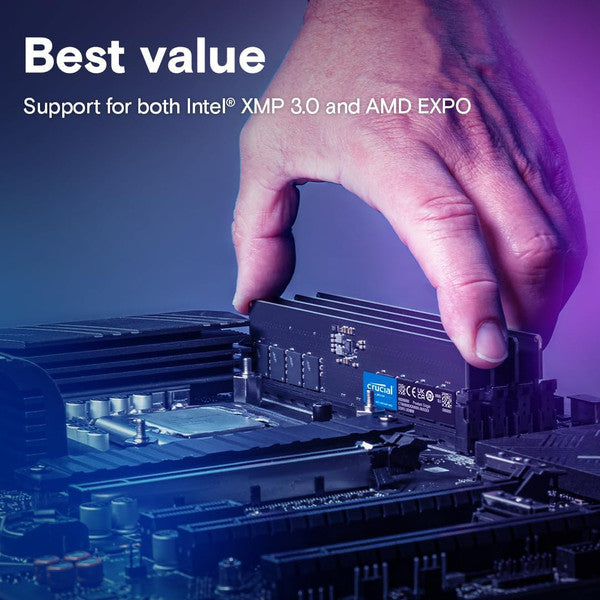 Crucial 32GB DDR5 4800 UDIMM Desktop Memory - CT32G48C40U5 – AAAWave