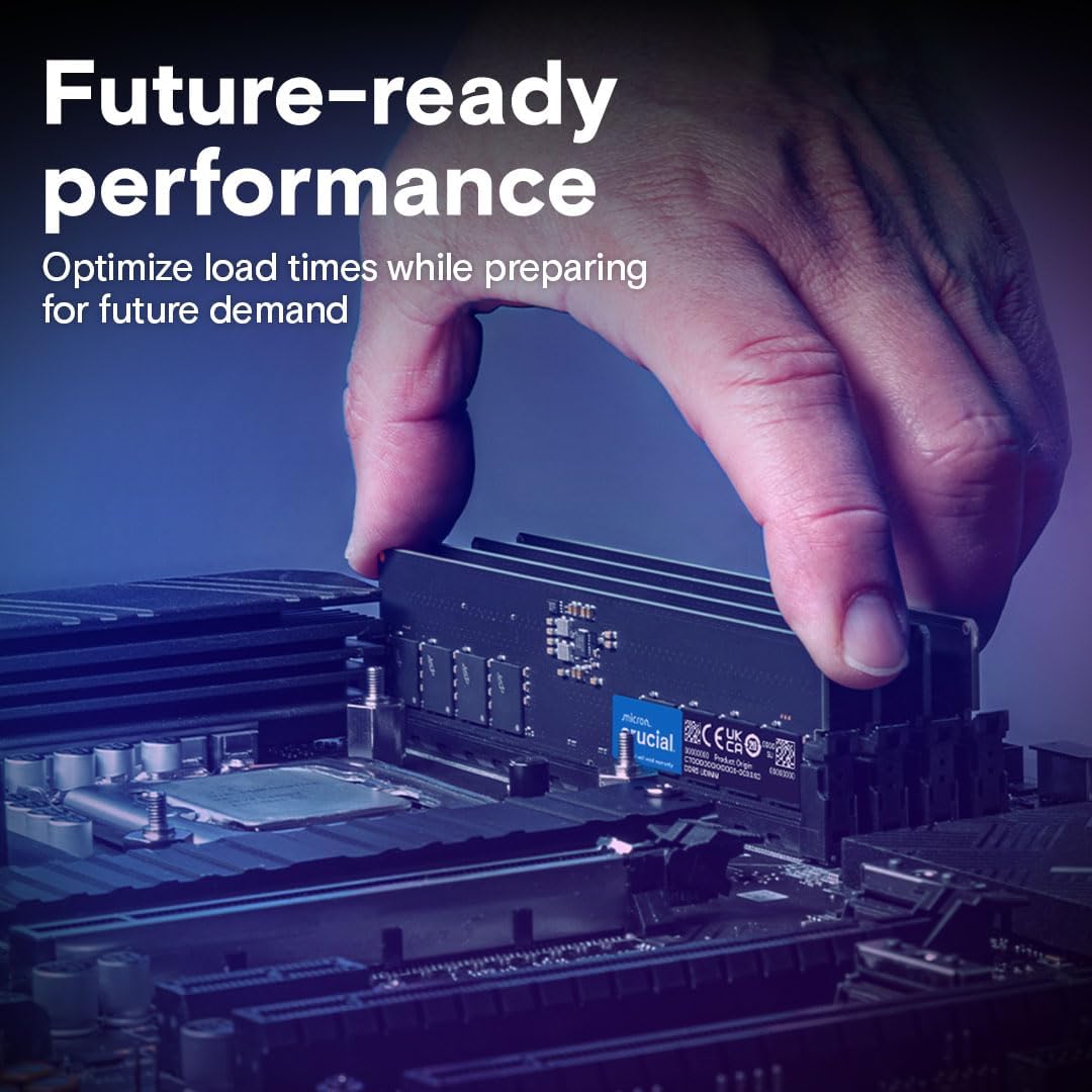 Crucial RAM 16GB Kit (2x8GB) DDR5 5600MHz (or 5200MHz or 4800MHz