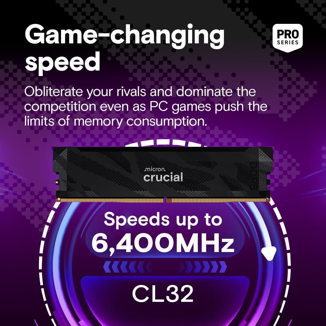 Low-latency CL32 timing helps improve responsiveness, load times, and overall system smoothness.