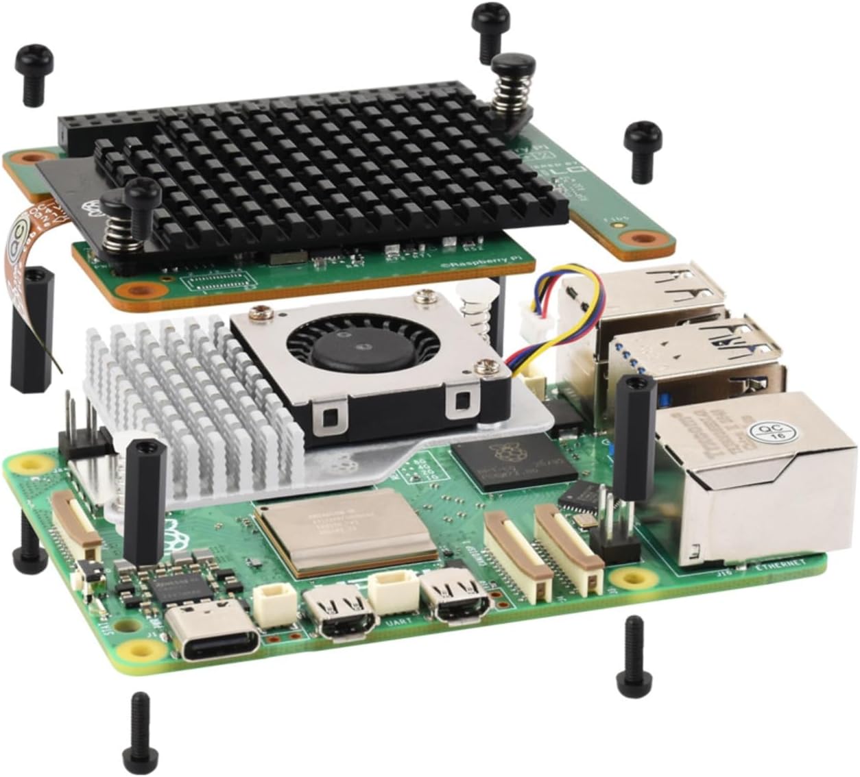 Raspberry Pi SC2166 AI HAT+ 2 Add-On Board | Hailo-10H AI Accelerator | Generative AI | Raspberry Pi Compatible | SC2166