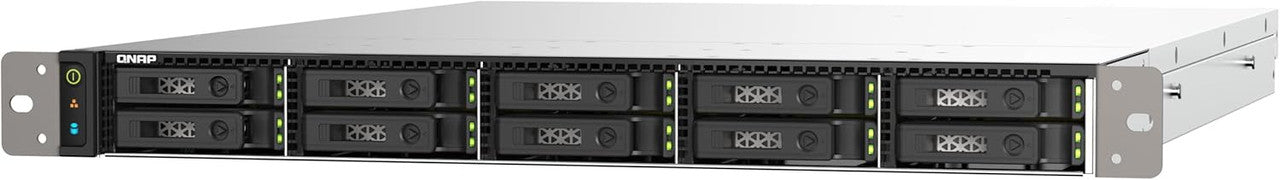 QNAP 10 Bay Dual-Processor 1U rackmount U.2/U.3 NVMe All-Flash NAS for Data Centers TS-h1090FU-7302P-256G-US