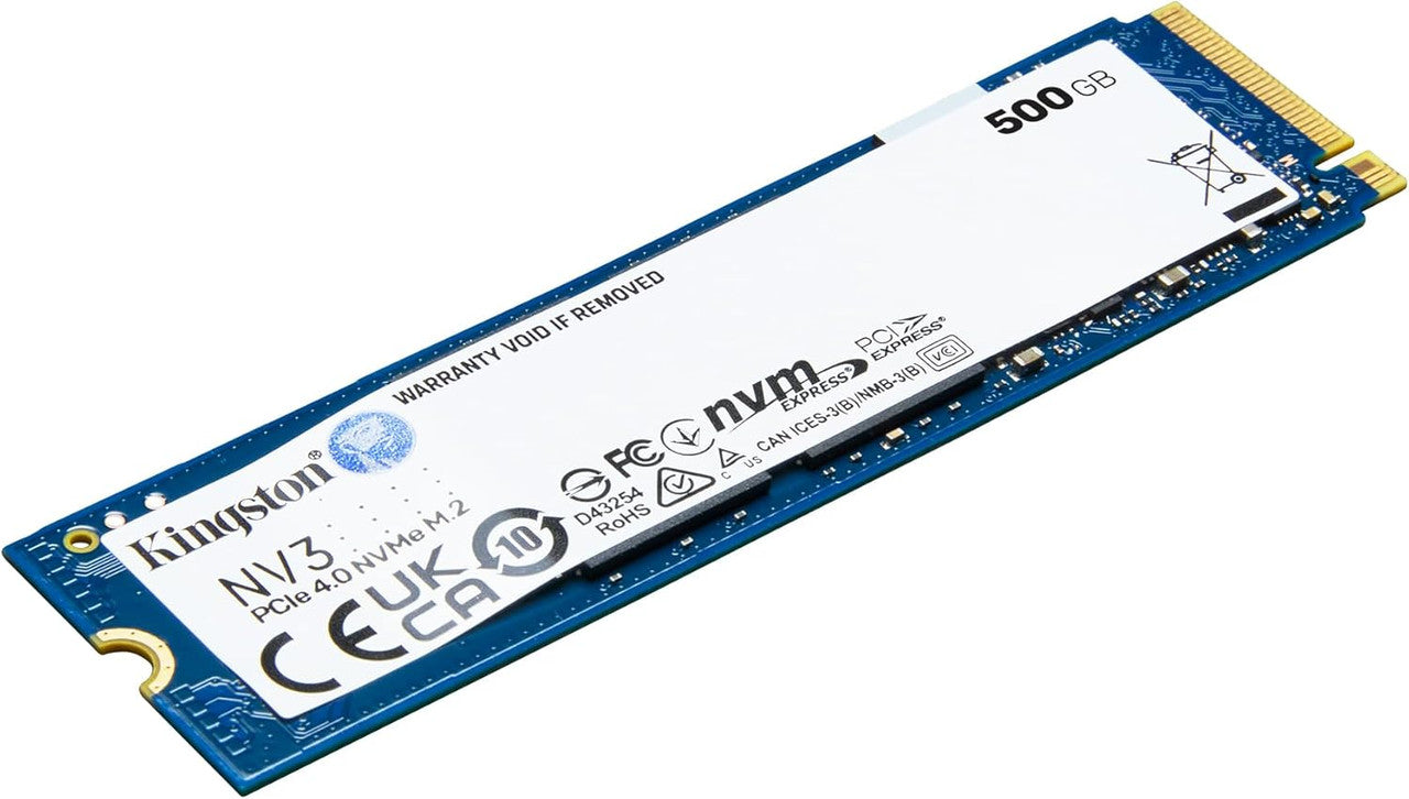 Kingston NV3 500GB M.2 2280 NVMe SSD PCIe 4.0 Gen 4x4 Up to 5000 MB/s SNV3S/500G