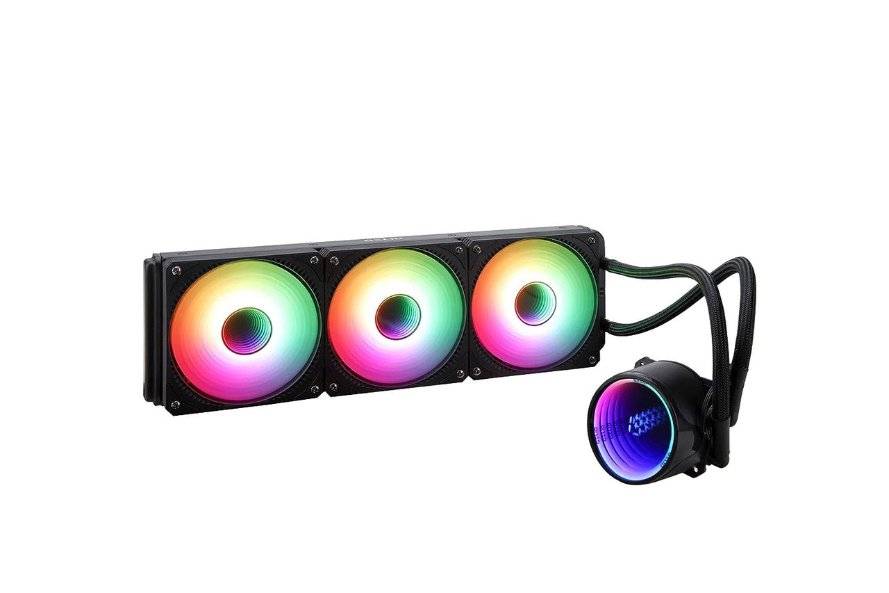 Gelid Solutions 360mm Liquid CPU Cooler | 3x 120mm RGB Fans | 750-1800 RPM | AM5 & LGA1700 | CC-AIO-360-A