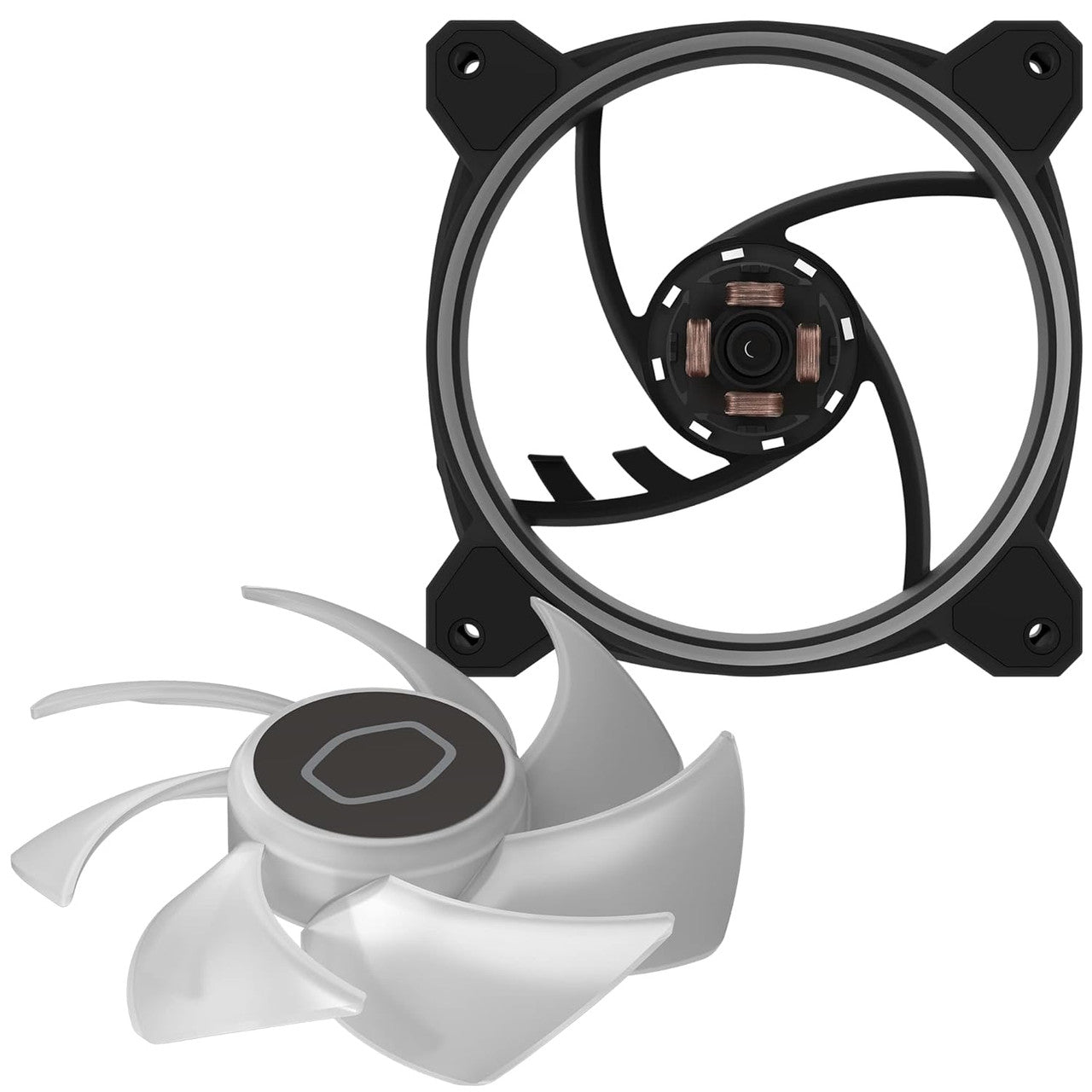 Cooler Master MasterFan MF140 HALO 140mm | 1600 rpm | A-RGB Hybrid Frame PWM Fan 4-Pin Case Fan (Black) - MFL-B4DN-16NP2-R2