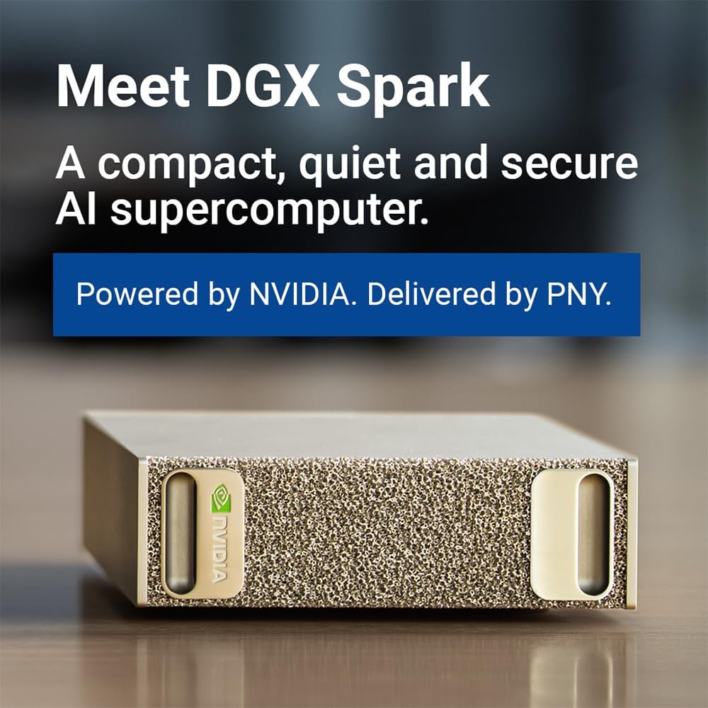 PNY NVIDIA DGX Spark GB10 Grace Blackwell AI System 128GB RAM 4TB SS 10GbE WiFi 7 NVDGXSPARK-PB