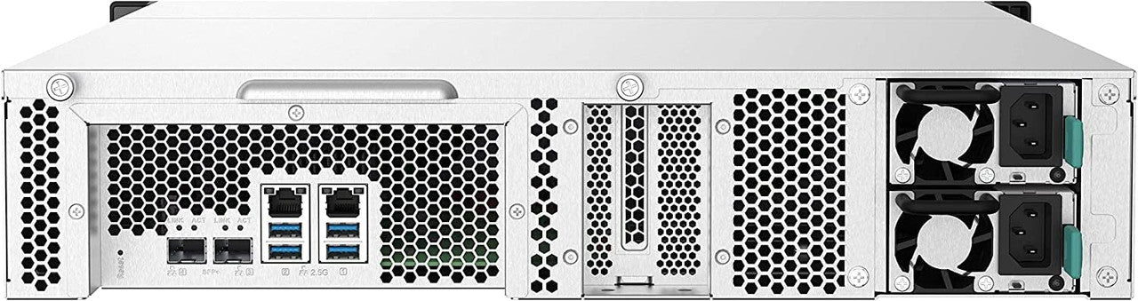 QNAP 2U 12-Bay ARM-based 2.5G &10G NAS, Quad Core 1.7GHz, 4GB DDR3 RAM, 2 x 10GbE SFP+, Redundant PSU TS-1232PXU-RP-4G-US