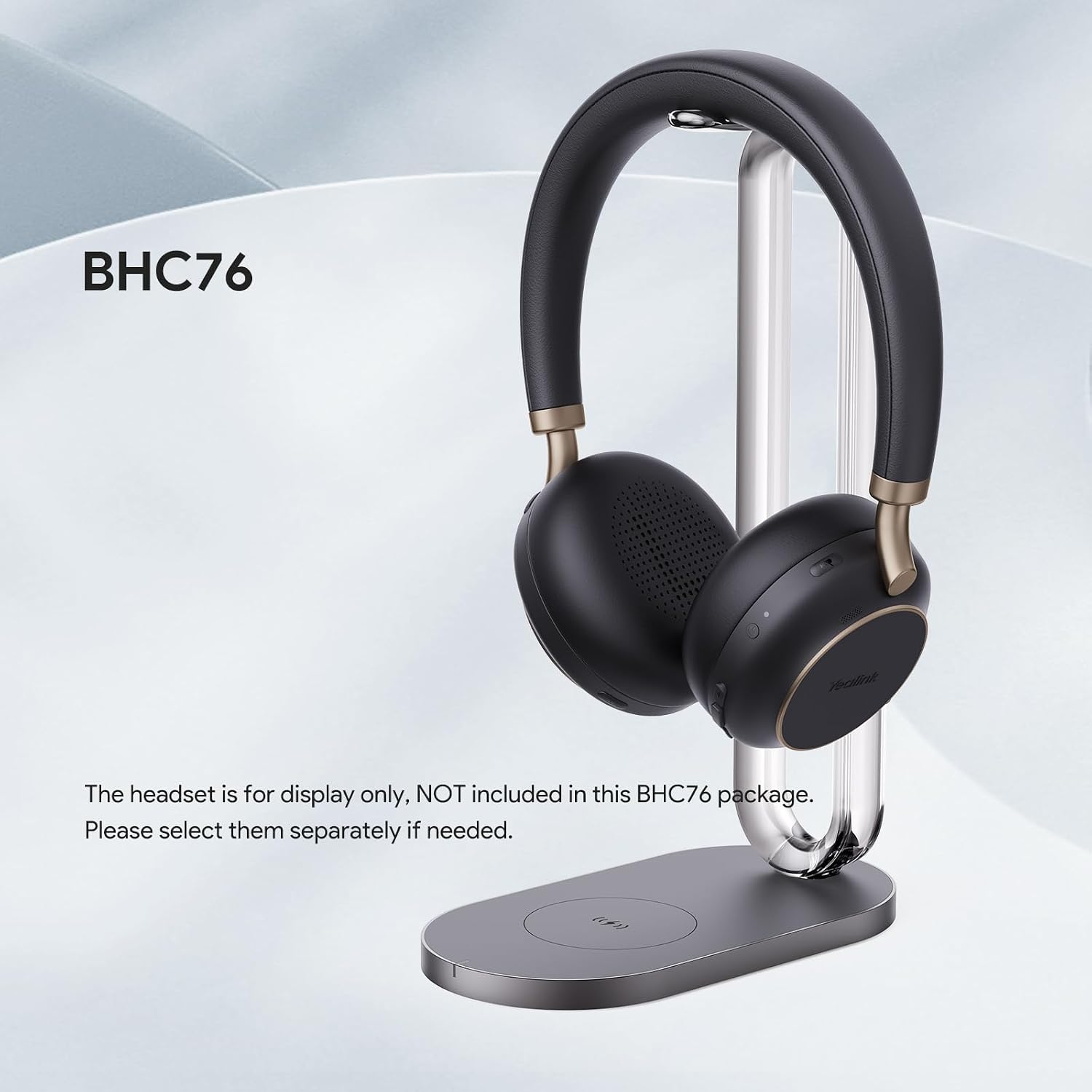 Yealink BHC76 Wireless Charging Stand | For BH76 Headset | Multifunctional Charging Base | USB Connectivity | 1308057