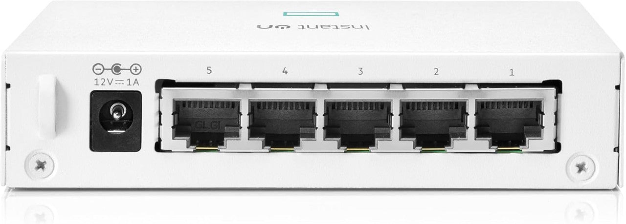 HPE Networking Instant On 1430 5-Port Gb Unmanaged Layer 2 Ethernet Switch | 5X 1G | Fan-Less | US Cord | R8R44A#ABA
