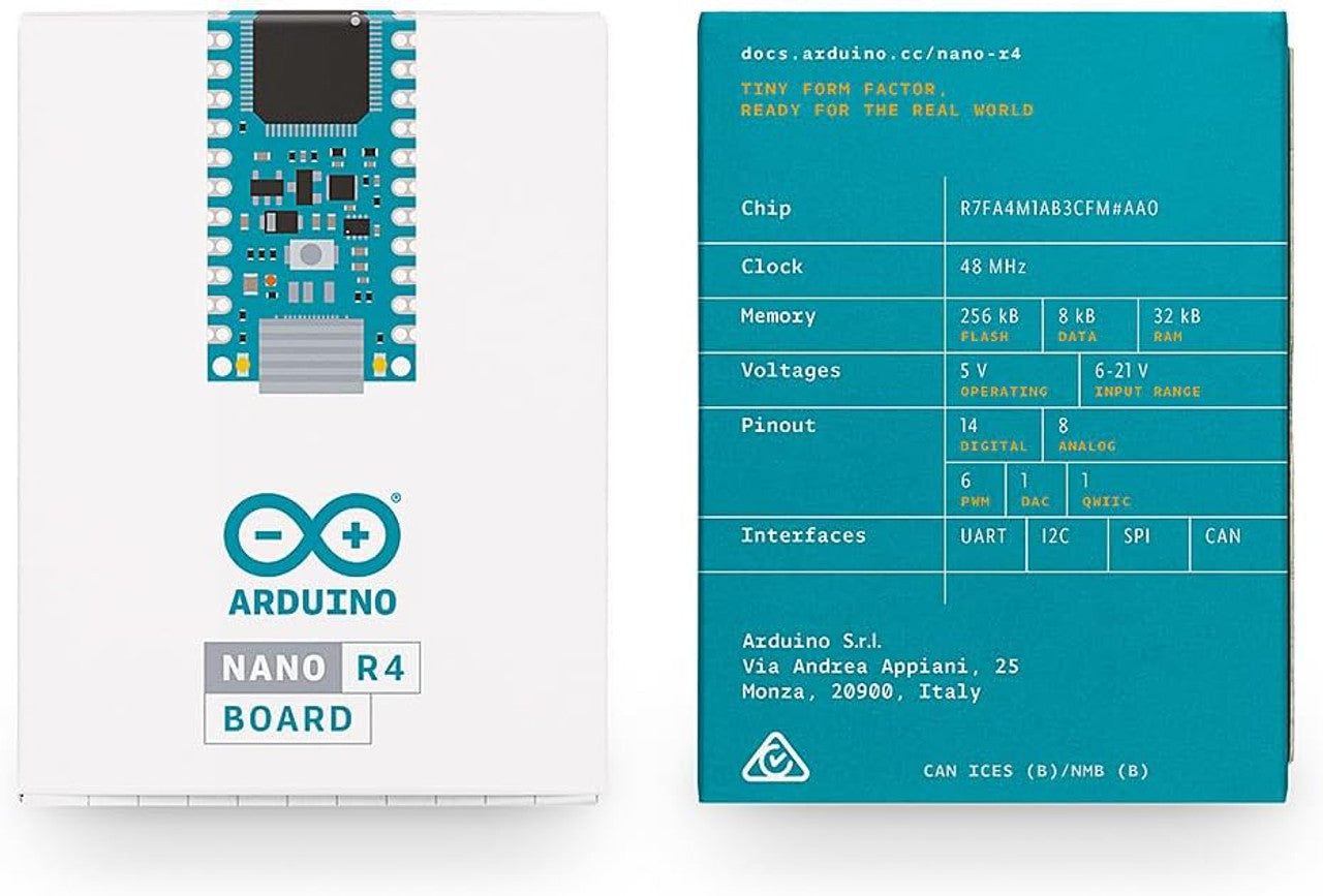 Arduino Nano R4 without headers, RA4M1 Microcontroller Board, Qwiic Connector, Programmable RGB LED ABX00142