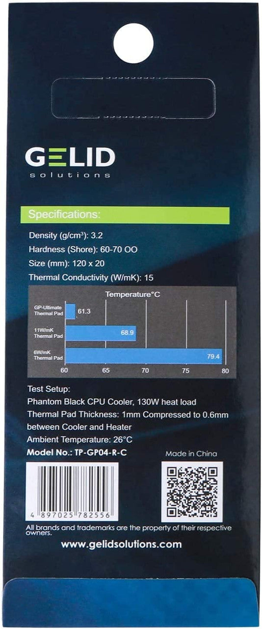 GELID Solutions TP-GP04-R-B -GP-Ultimate 120 x 20 x 1.0mm Thermal PAD Single Pack