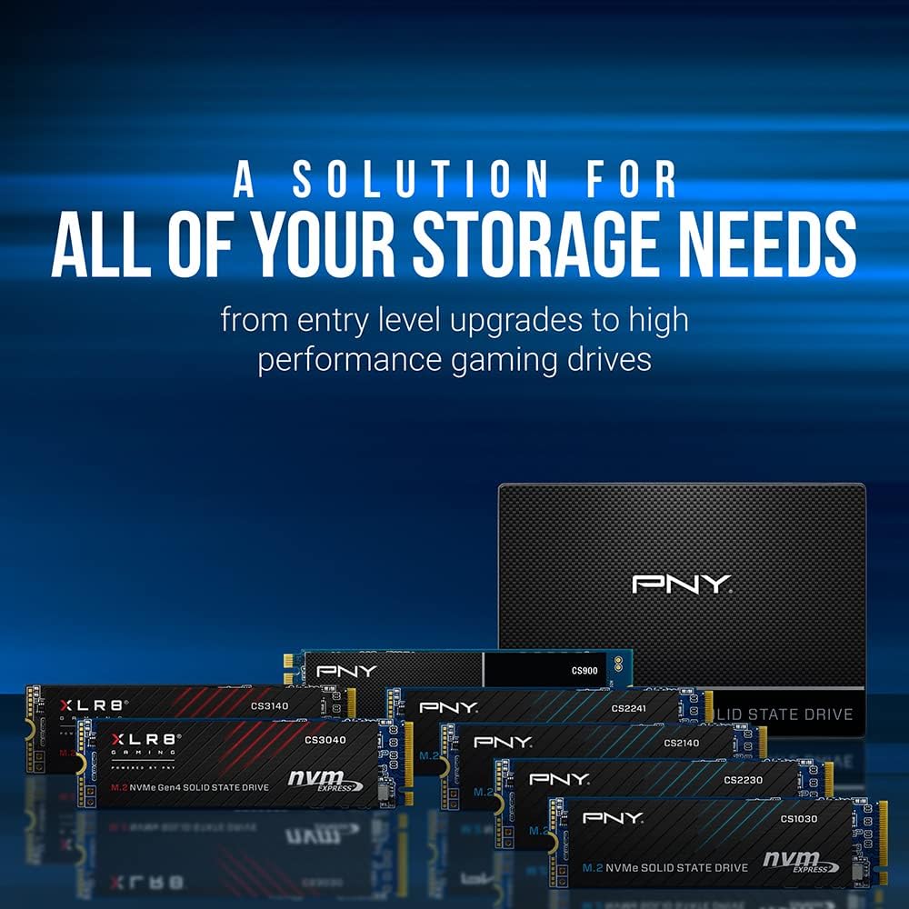 PNY CS2241 500GB M.2 NVMe Gen4 x4 ,up to 4,700MB/S Internal Solid State Drive - M280CS2241-500-RB