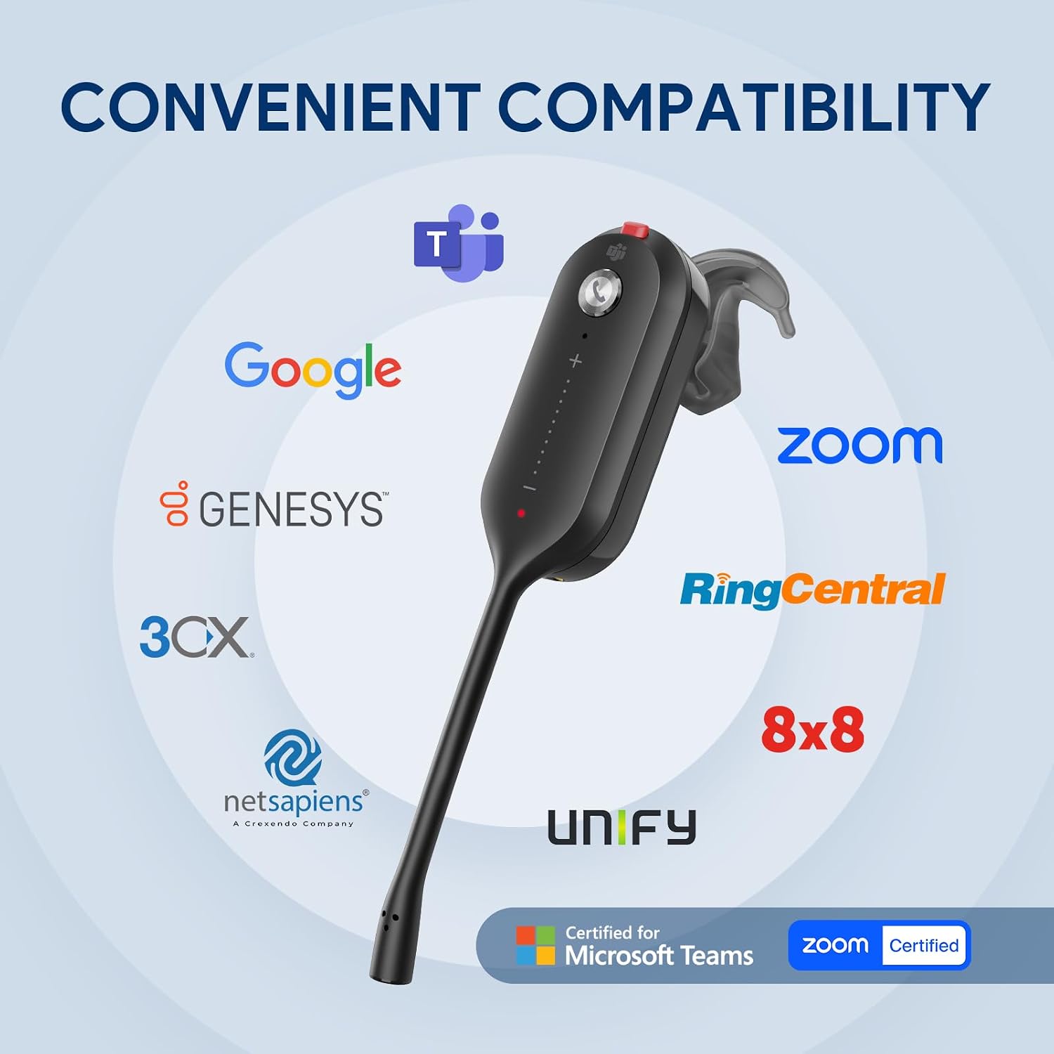 Yealink WH63 E2 DECT Mono Wireless Headset with Teams Certified - 1208711