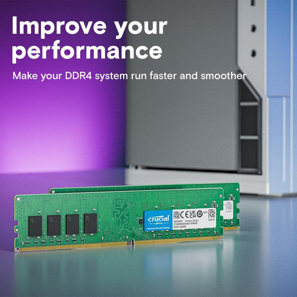 Crucial RAM 32GB Kit (2x16GB) DDR4 3200MHz CL22 UDIMM Desktop Memory CT2K16G4DFRA32A