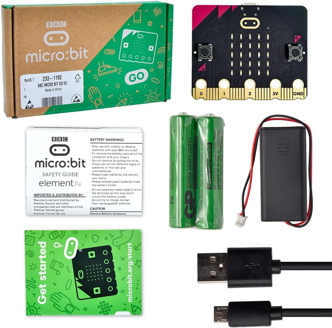 Micro:bit GO BBC micro:bit V2 GO Starter Kit MEFV22G