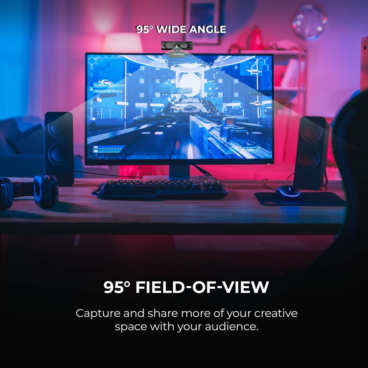 AVerMedia PW315 Full HD 1080p 60fps Streaming Webcam w/ Live Gamer Extreme 3, Plug and Play 4K Capture Card