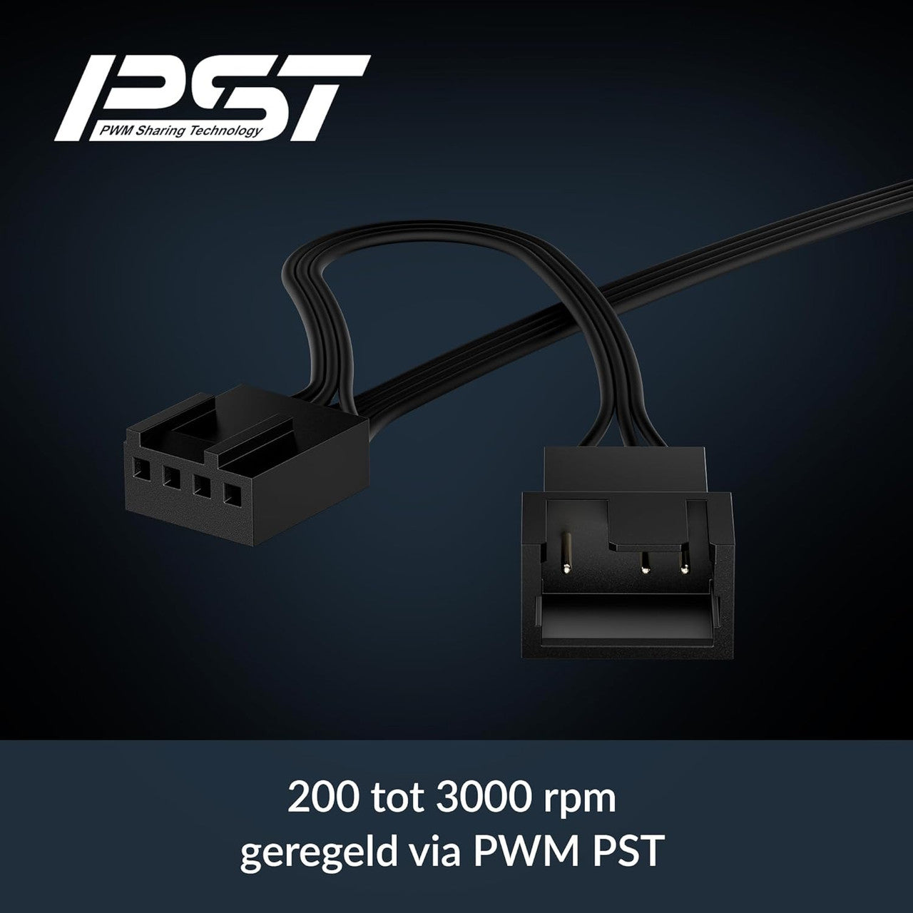Arctic P9 PWM PST CO 92 mm | 3000 rpm | 4-Pin Case Fan with Cable Splitter for Continuous Operation (Black) - ACFAN00299A