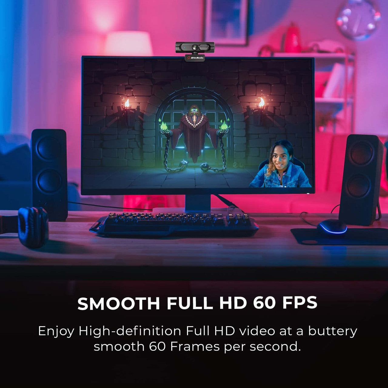 AVerMedia PW315 Full HD 1080p 60fps Webcam, CamEngine and 3rd Party Software Support