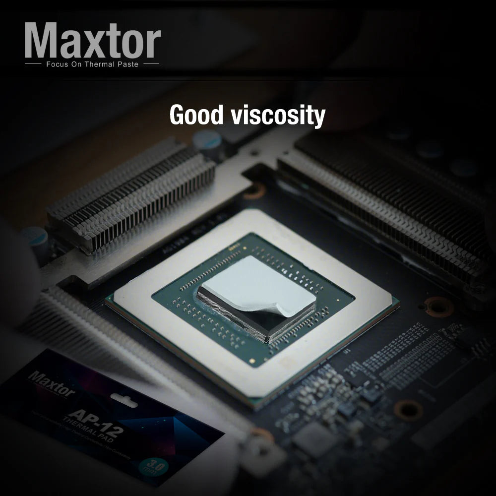 Maxtor AP-12 Thermal Pad | 14.8 W/mK Silicone | 3 Sizes × 6 Thickness