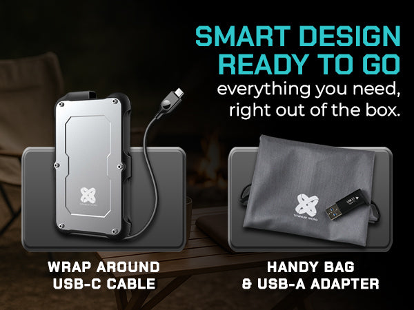 Titanium One Portable External SSD 500GB USB 3.2 Gen 2 IP66 Water/Dust/Shock Proof for PC Laptop Mac Android Game Console