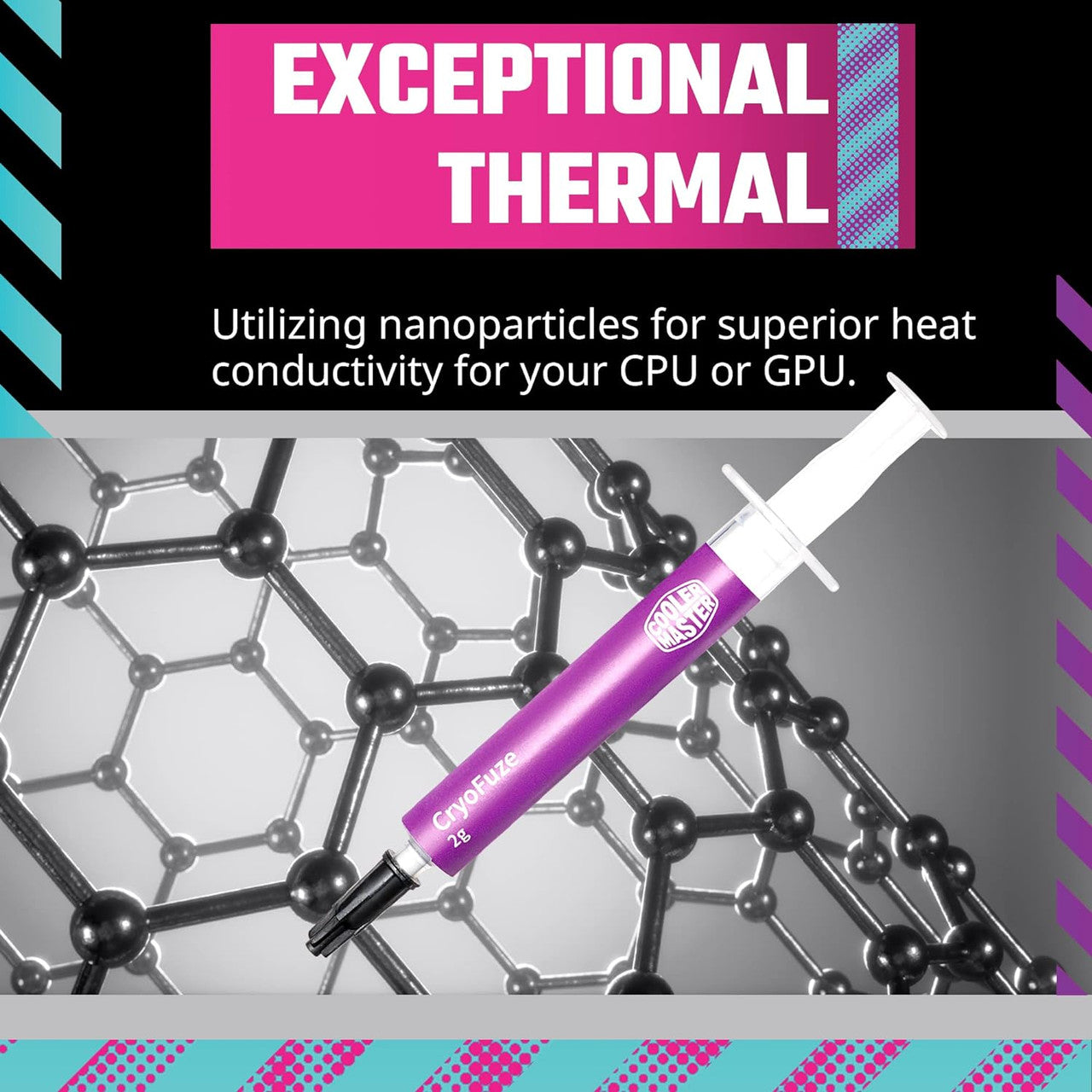 Cooler Master CryoFuze Ultra-High Performance Thermal Paste,Temp -50C up to 250C for CPU, GPU Coolers MGZ-NDSG-N07M-R2