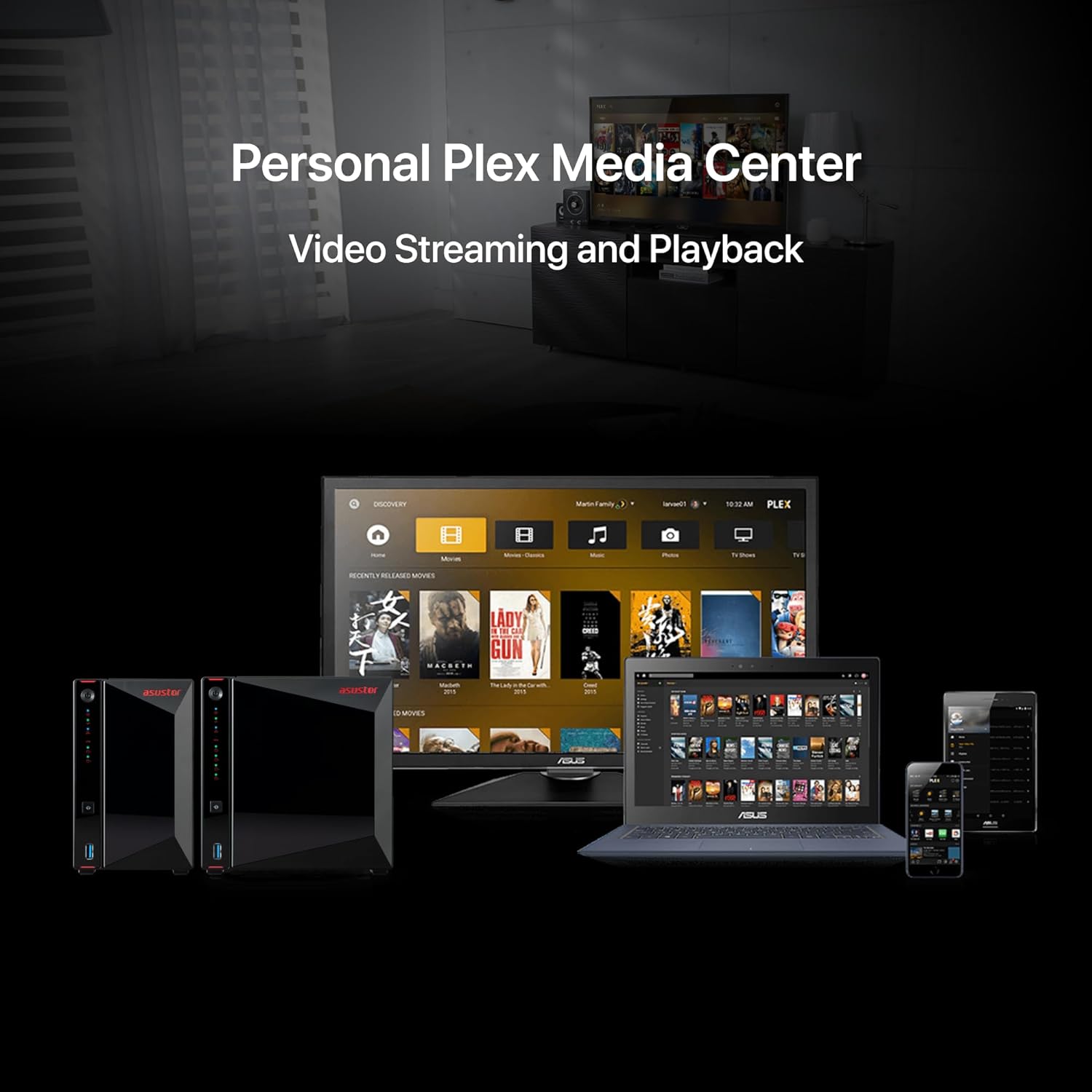 Asustor AS5402T Nimbustor 2 Gen2 2 Bay NAS,Quad-Core 2.0GHz CPU,Dual 2.5GbE Ports,4GB DDR4,4x M.2 SSD Slots (Diskless)