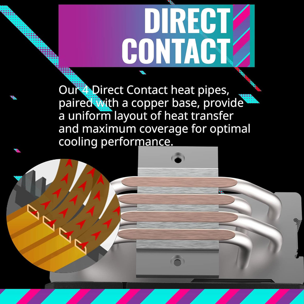 Cooler Master Hyper 212 Spectrum V3 ARGB 120mm 4-Pin PWM 1750RPM Air Cooler - Black (RR-S4NA-17PA-R1)